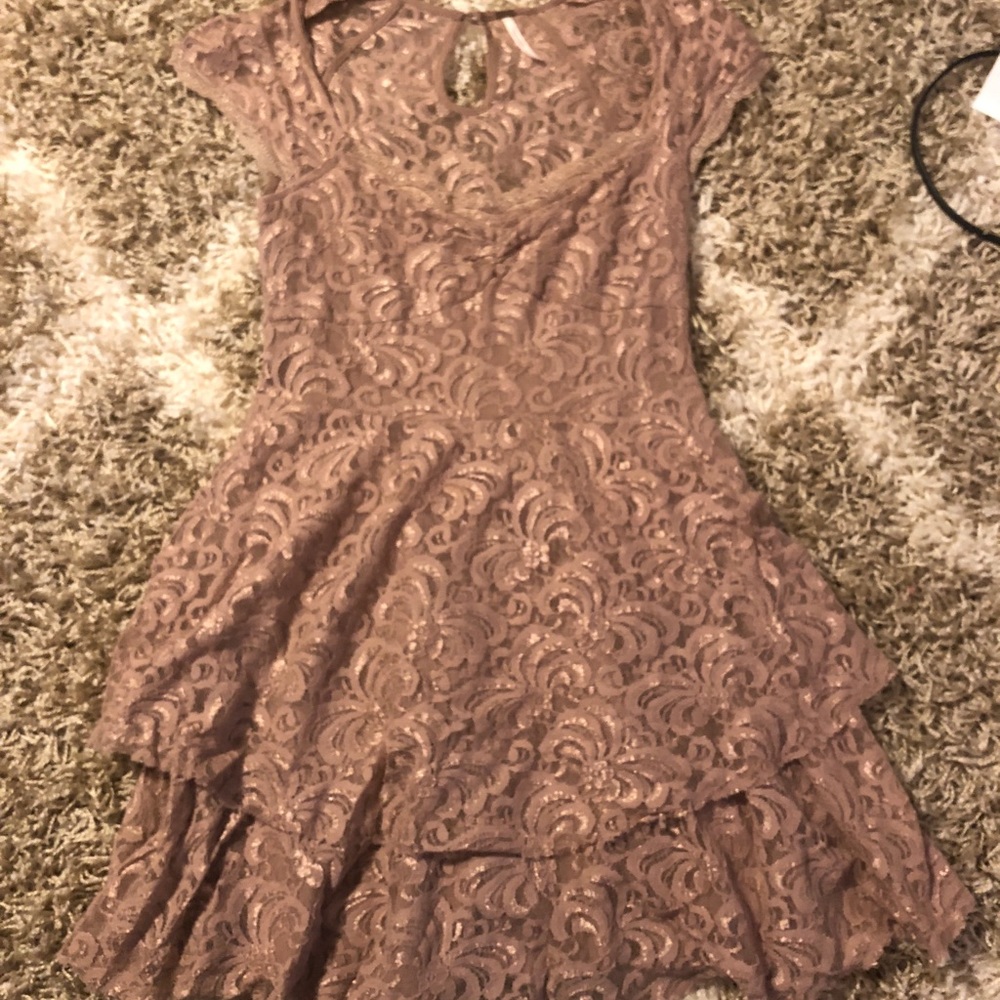 Free People nude lace dress